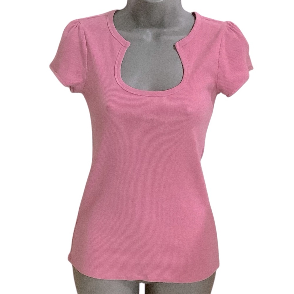 Victoria’s Secret top. Unique “u” neckline. Sz. S in a dusty pink - Picture 4 of 8
